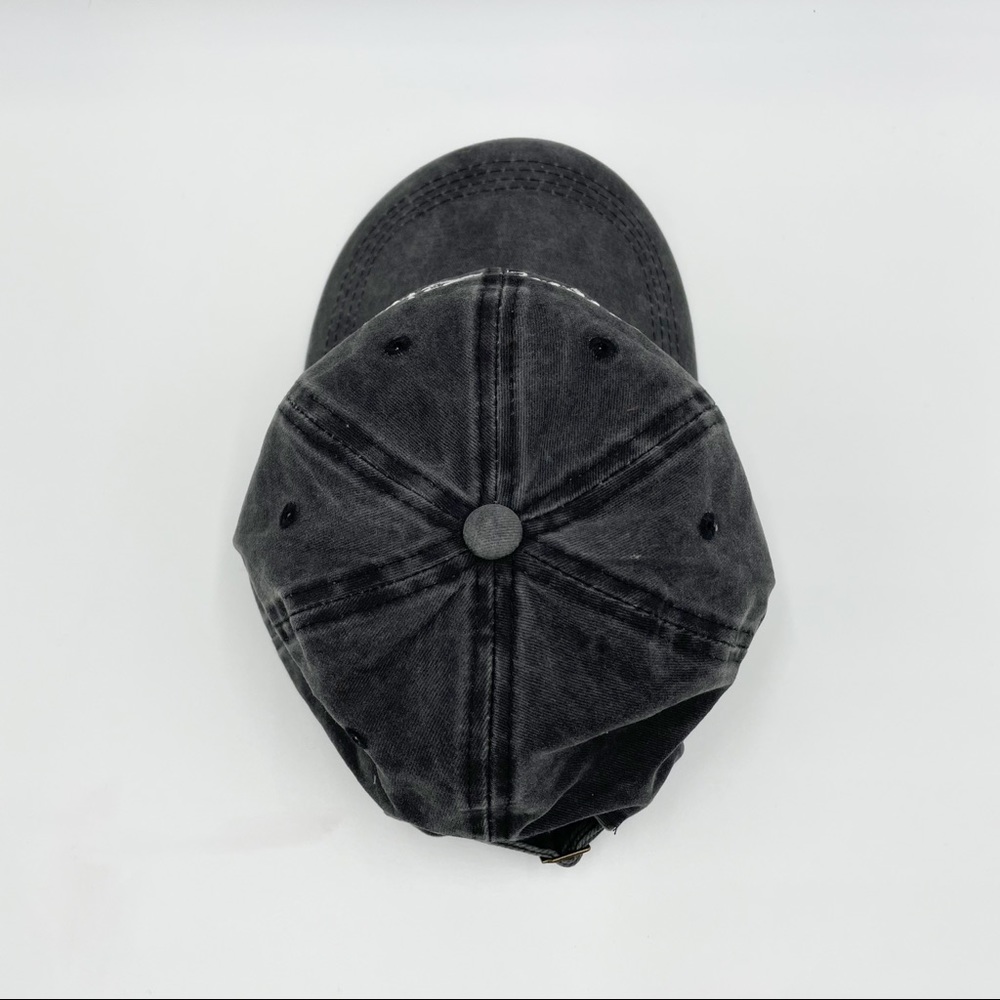 Pretty Bird Grey Stone Washed Cotton Twill Cap - Picture 12 of 13